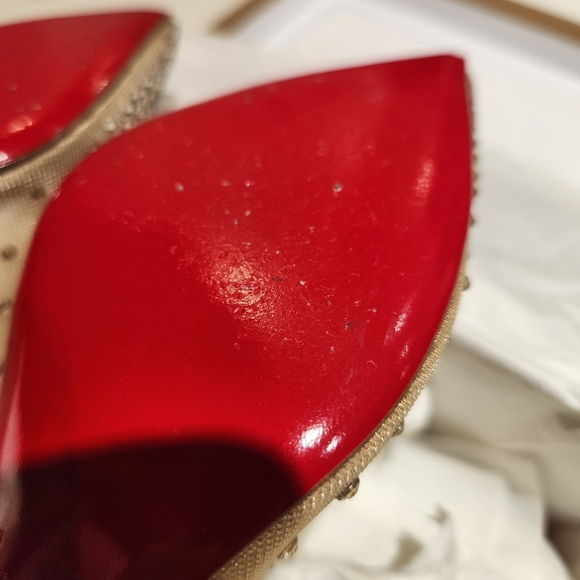 Louboutin Follies Strass Crystal Nude Heels - Picture 12 of 16